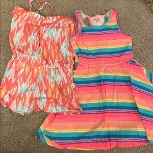 🎈 Set - Rainbow Romper & Dress - Girls Size 7/8